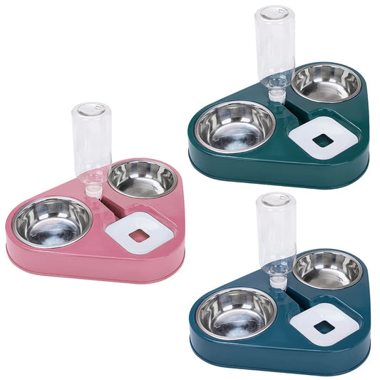 500ML Dog Feeder Bowl With Water Bottle
